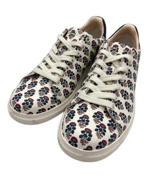 TORY BURCH（トリーバーチ）TORY BURCH (トリーバーチ) 総柄ローカットスニーカー ホワイト サイズ:25.5の古着・服飾アイテム