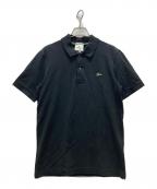 LACOSTE LIVEラコステライブ）の古着「メタルバッジプレーンポロシャツ」｜ブラック
