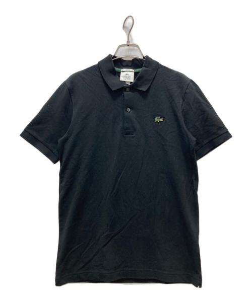 LACOSTE LIVE（ラコステライブ）LACOSTE LIVE (ラコステライブ) メタルバッジプレーンポロシャツ ブラック サイズ:ＸＳの古着・服飾アイテム