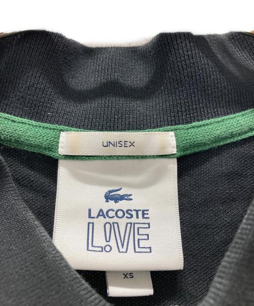 LACOSTE LIVE（ラコステライブ）LACOSTE LIVE (ラコステライブ) メタルバッジプレーンポロシャツ ブラック サイズ:ＸＳの古着・服飾アイテム