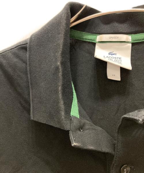 LACOSTE LIVE（ラコステライブ）LACOSTE LIVE (ラコステライブ) メタルバッジプレーンポロシャツ ブラック サイズ:ＸＳの古着・服飾アイテム