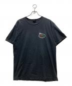 stussyステューシー）の古着「ラスタ クラウンプリントTシャツ」｜ブラック