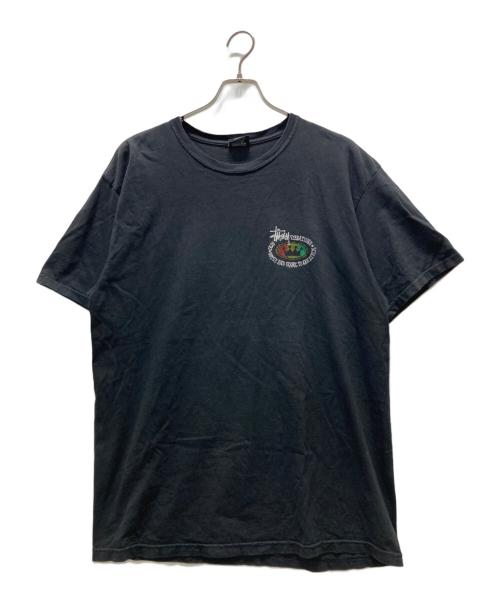 stussy（ステューシー）stussy (ステューシー) ラスタ クラウンプリントTシャツ ブラック サイズ:Lの古着・服飾アイテム
