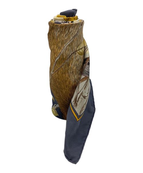 HERMES（エルメス）HERMES (エルメス) CHASSE AU BOIS / カレ90 ネイビーの古着・服飾アイテム