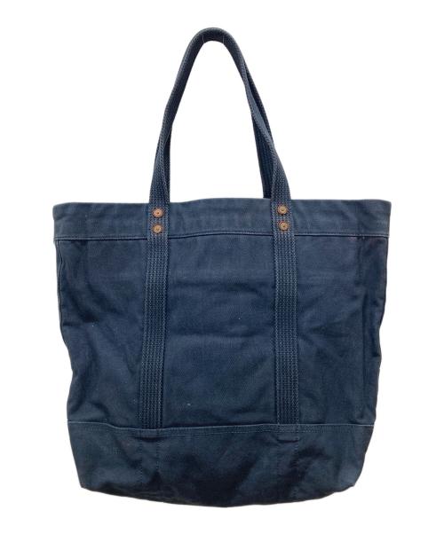 POLO RALPH LAUREN（ポロ・ラルフローレン）POLO RALPH LAUREN (ポロ・ラルフローレン) ラージトートバッグ ネイビーの古着・服飾アイテム