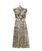 eimy istoireエイミーイストワール）の古着「EMチェーンスカーフ付きフリルワンピース」｜イエロー