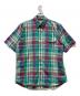 THE FOX COLLECTION（ザフォックス コレクション）の古着「半袖チェックシャツ」｜ライトグリーン