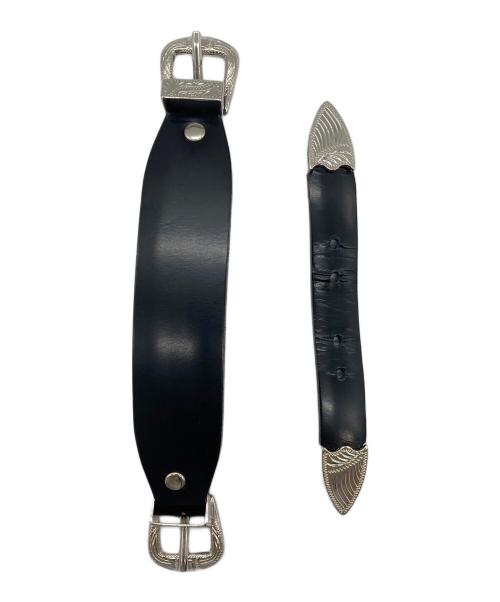 TOGA PULLA（トーガ プルラ）TOGA PULLA (トーガ プルラ) メタル レザーブレスレット ブラックの古着・服飾アイテム