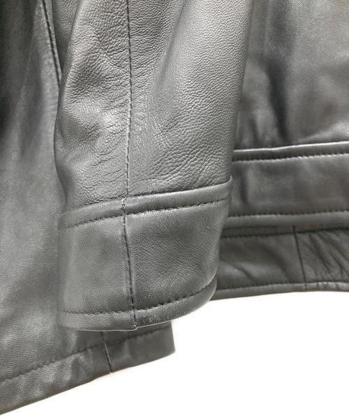 ACHROMA（アクロマ）ACHROMA (アクロマ) レザージャケット ブラック サイズ:Mの古着・服飾アイテム