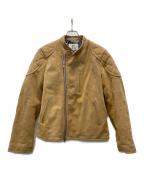HBNSハバノス）の古着「スウェードレザージャケット」｜ベージュ