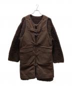 ETRE TOKYOエトレトウキョウ）の古着「ニットレイヤードミリタリーコート」｜ブラウン