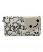 CUNEキューン）の古着「うさちゃんとねこちゃんロングウォレット」｜ホワイト