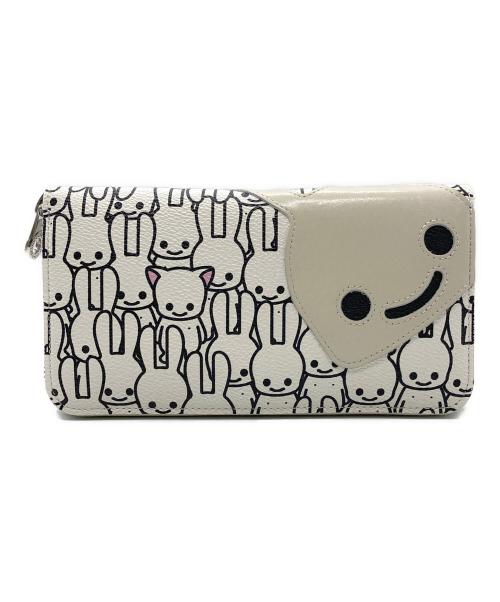 CUNE（キューン）CUNE (キューン) うさちゃんとねこちゃんロングウォレット ホワイトの古着・服飾アイテム