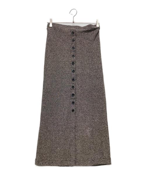 BEAUTY&YOUTH（ビューティーアンドユース）BEAUTY&YOUTH (ビューティーアンドユース) ラメフロントボタンスカート グレー サイズ:Mの古着・服飾アイテム