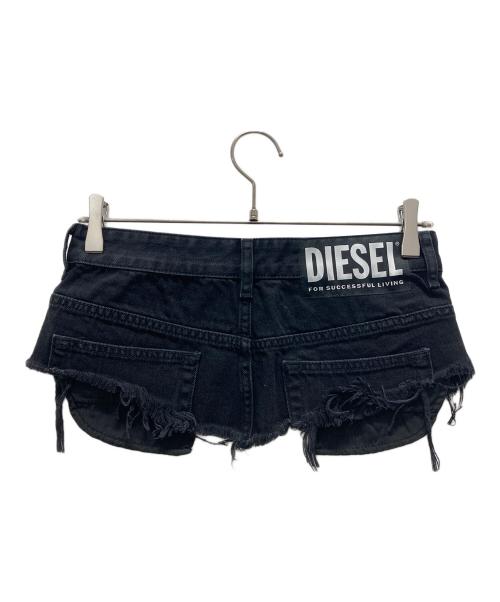 DIESEL（ディーゼル）DIESEL (ディーゼル) Belt High Waist Skirt ブラック サイズ:26の古着・服飾アイテム