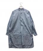 45Rフォーティファイブ・アール）の古着「R刺繍プルオーバーシャツワンピース」｜スカイブルー