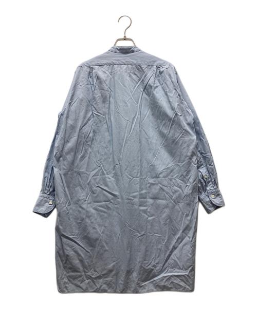 45R（フォーティファイブ・アール）45R (フォーティファイブ・アール) R刺繍プルオーバーシャツワンピース スカイブルー サイズ:1の古着・服飾アイテム