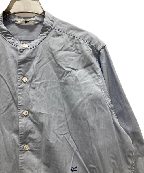 45R（フォーティファイブ・アール）45R (フォーティファイブ・アール) R刺繍プルオーバーシャツワンピース スカイブルー サイズ:1の古着・服飾アイテム