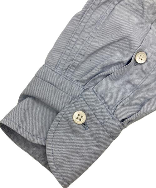 45R（フォーティファイブ・アール）45R (フォーティファイブ・アール) R刺繍プルオーバーシャツワンピース スカイブルー サイズ:1の古着・服飾アイテム