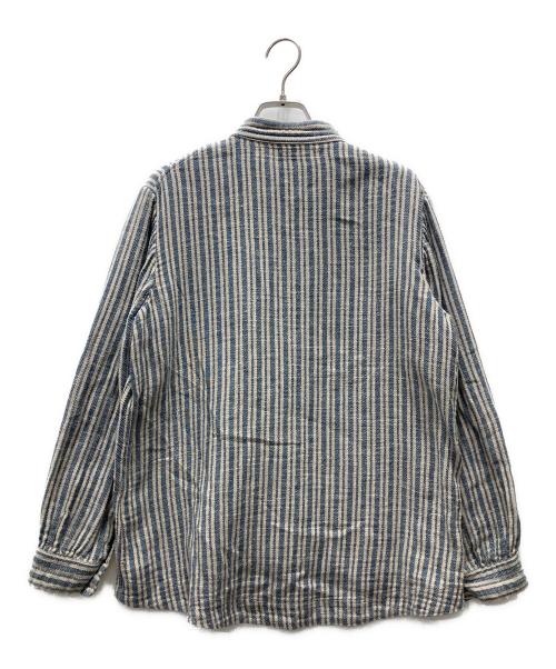 45R（フォーティファイブ・アール）45R (フォーティファイブ・アール) ストライプシャツ スカイブルー サイズ:2の古着・服飾アイテム