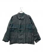 HaaT ISSEY MIYAKEハート イッセイ ミヤケ）の古着「ランダムストライプシアーシャツ」｜グリーン