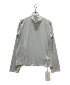 MIDIUMISOLIDミディウミソリッド）の古着「ハイネックシアーカットソー」｜スカイブルー