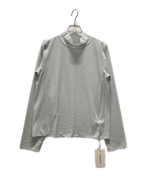 MIDIUMISOLID（ミディウミソリッド）MIDIUMISOLID (ミディウミソリッド) ハイネックシアーカットソー スカイブルー サイズ:FREE 未使用品の古着・服飾アイテム