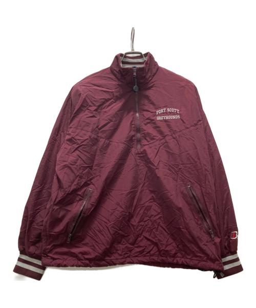 BOAT HOUSE（ボート ハウス）BOAT HOUSE (ボート ハウス) USA製ハーフジップカットソー ボルドー サイズ:Mの古着・服飾アイテム