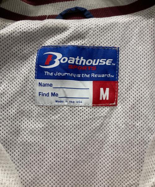 BOAT HOUSE（ボート ハウス）BOAT HOUSE (ボート ハウス) USA製ハーフジップカットソー ボルドー サイズ:Mの古着・服飾アイテム