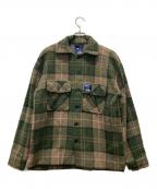 egmontエグモント）の古着「ニュージーランド製ネルシャツ」｜グリーン