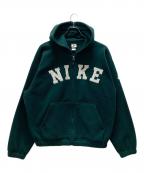 NIKEナイキ）の古着「フリースジップパーカー」｜グリーン