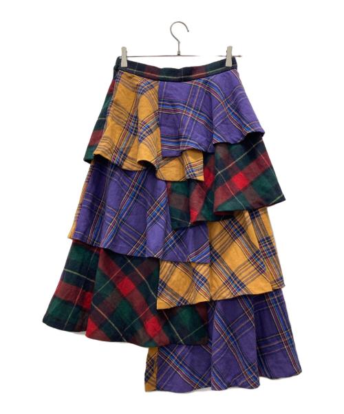 &ellecy（アンドエルシー）&ELLECY (アンドエルシー) MIXチェックスカート マルチカラー サイズ:Mの古着・服飾アイテム