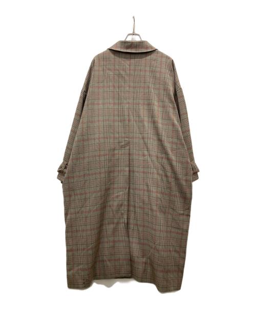 &ellecy（アンドエルシー）&ELLECY (アンドエルシー) チェック柄オーバーサイズコート グレー サイズ:Mの古着・服飾アイテム