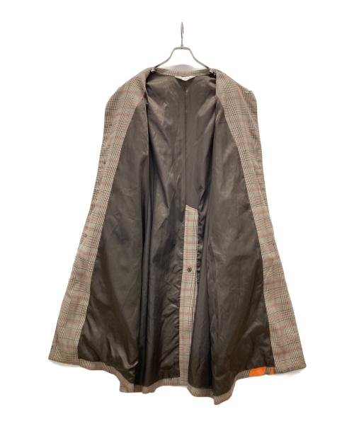 &ellecy（アンドエルシー）&ELLECY (アンドエルシー) チェック柄オーバーサイズコート グレー サイズ:Mの古着・服飾アイテム