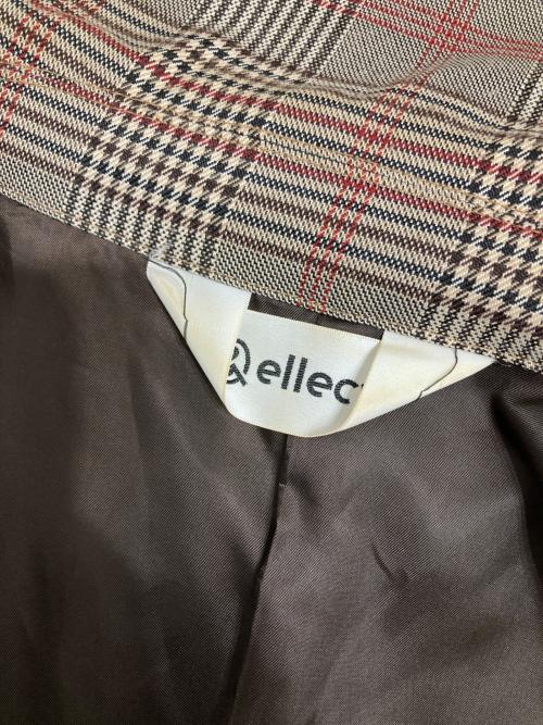 &ellecy（アンドエルシー）&ELLECY (アンドエルシー) チェック柄オーバーサイズコート グレー サイズ:Mの古着・服飾アイテム