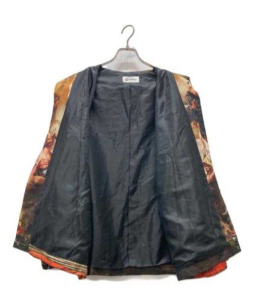 &ellecy（アンドエルシー）&ELLECY (アンドエルシー) 聖画プリントジャケット ブラウン サイズ:Mの古着・服飾アイテム