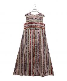 ANAYI（アナイ）の古着「チェーンプリントノースリーブワンピース」｜ピンク