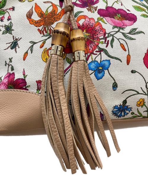 GUCCI（グッチ）GUCCI (グッチ) フローラトートバッグ アイボリーの古着・服飾アイテム