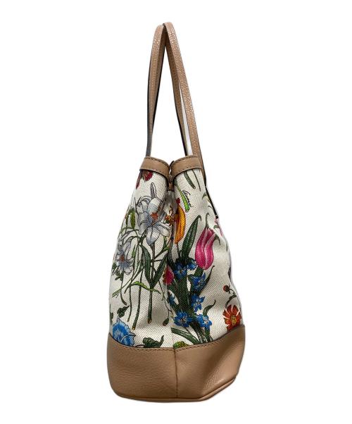GUCCI（グッチ）GUCCI (グッチ) フローラトートバッグ アイボリーの古着・服飾アイテム