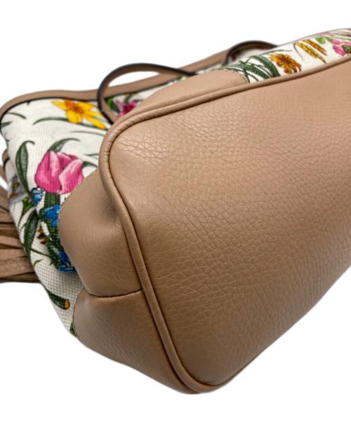 GUCCI（グッチ）GUCCI (グッチ) フローラトートバッグ アイボリーの古着・服飾アイテム