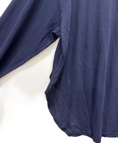 BLACK by moussy（ブラックバイマウジー）BLACK by moussy (ブラックバイマウジー) sheer long t-shirt ネイビー サイズ:FREEの古着・服飾アイテム