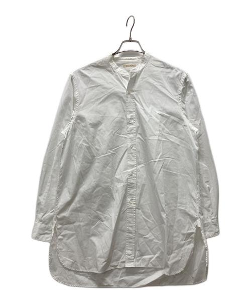 HEUGN（ユーゲン）HEUGN (ユーゲン) バンドカラーシャツ ホワイト サイズ:2の古着・服飾アイテム