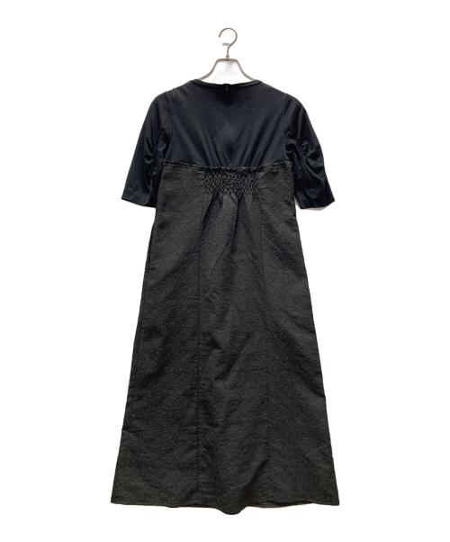 nano・universe（ナノ・ユニバース）nano・universe (ナノ・ユニバース) ビスチェコンビフクレジャガードワンピース ブラック サイズ:Sの古着・服飾アイテム