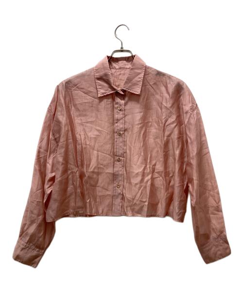La boutique BonBon（ラブティックボンボン）La boutique BonBon (ラブティックボンボン) シアークロップドシャツ ピンク サイズ:Fの古着・服飾アイテム