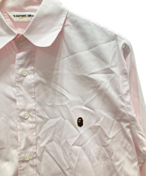 A BATHING APE（ア ベイシング エイプ）A BATHING APE (ア ベイシング エイプ) 長袖シャツ ピンク サイズ:Sの古着・服飾アイテム