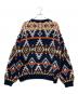 BEAMS (ビームス) 総柄ニット ネイビー サイズ:L：3000円
