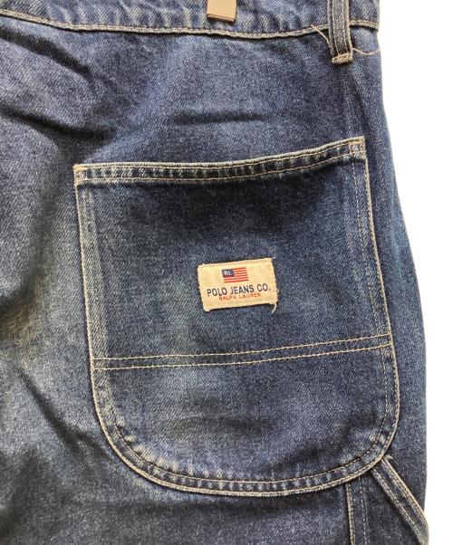 POLO JEANS CO.（ポロジーンズカンパニー）POLO JEANS CO. (ポロジーンズカンパニー) 赤ループ ペインターバギーデニムパンツ インディゴ サイズ:W38の古着・服飾アイテム