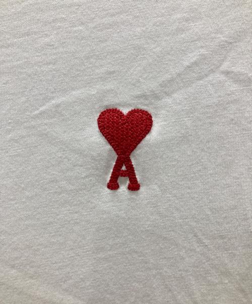 AMI Alexandre Mattiussi（アミアレクサンドルマテュッシ）AMI Alexandre Mattiussi (アミアレクサンドルマテュッシ) ハート刺繍Tシャツ ホワイト サイズ:Lの古着・服飾アイテム