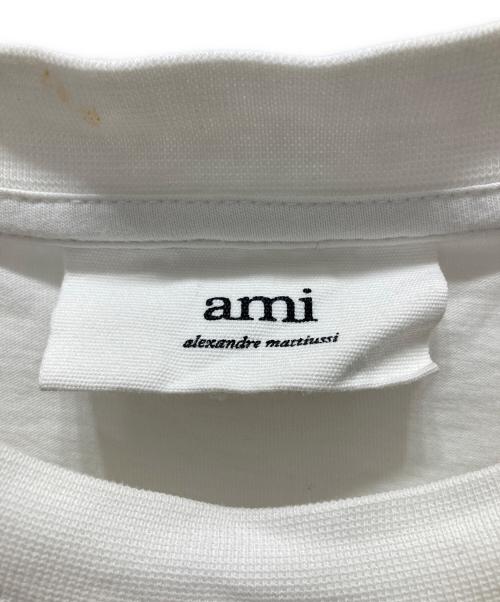 AMI Alexandre Mattiussi（アミアレクサンドルマテュッシ）AMI Alexandre Mattiussi (アミアレクサンドルマテュッシ) ハート刺繍Tシャツ ホワイト サイズ:Lの古着・服飾アイテム