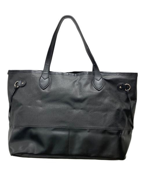 BUFFALO BOBS（バッファローボブズ）BUFFALO BOBS (バッファローボブズ) レザートートバッグ ブラックの古着・服飾アイテム